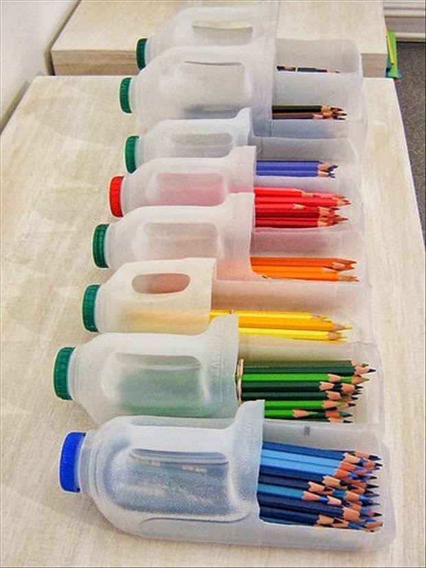 Astute Homestead Old Plastic Bottle as Pen Holder