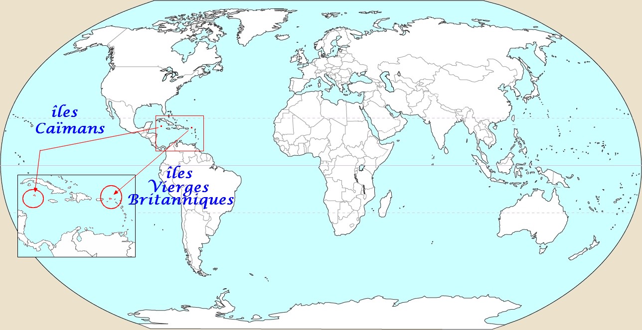 iles vierges americaines carte du monde - Image