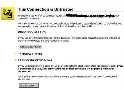 firefox untrusted certificate not going away firefox untrusted certificate not going away