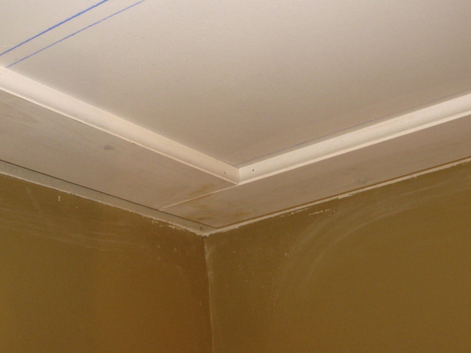 flat ceiling trim (like 235 frisbie) Coffered ceiling diy, Ceiling