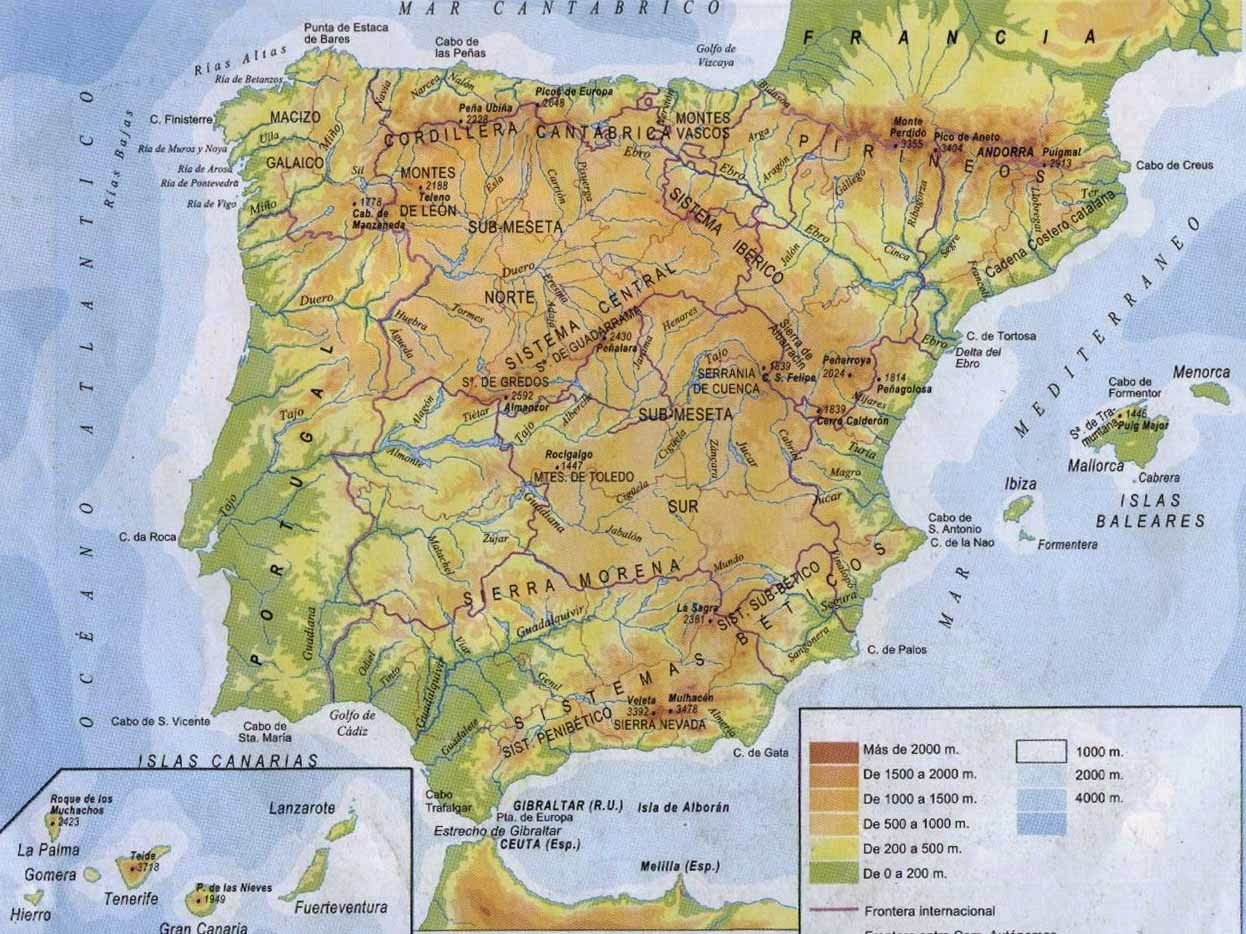Mapas De La Peninsula Iberica Y Europa Fisico Politico 2º Eso