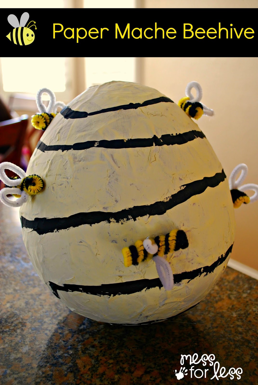 DIY Paper Mache Beehive Bumblebee Costume Accessory Pbkhalloween