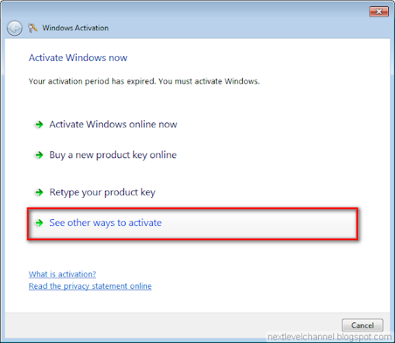 activating windows 7 offline