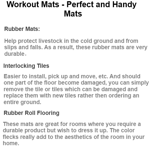 Workout Mats Perfect and Handy Mats