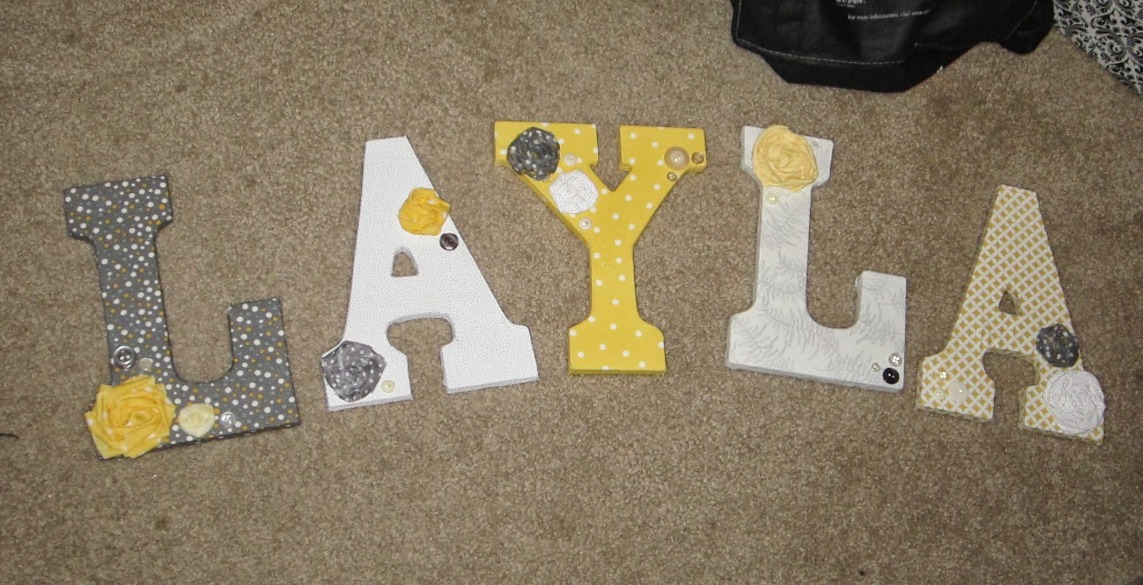 Crafternoon Delight DIY Baby Name Letters