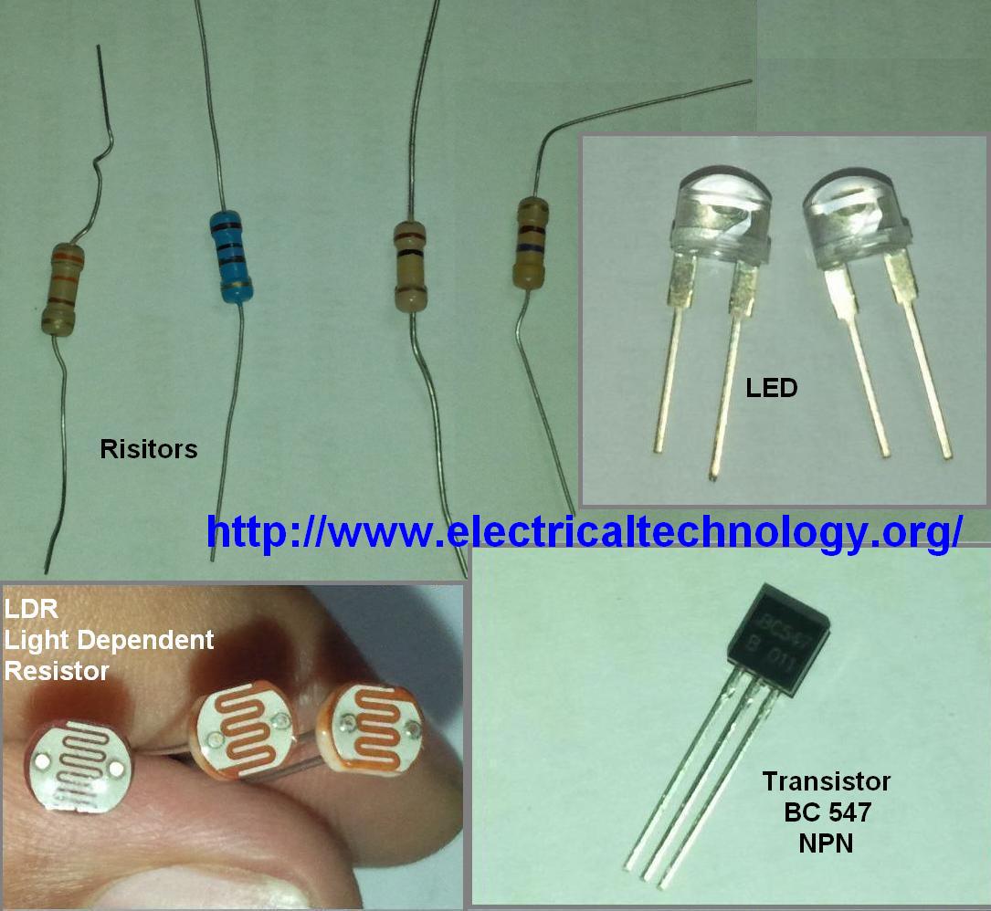 Automatic Street Light Control System.(Sensor using LDR & Transistor BC