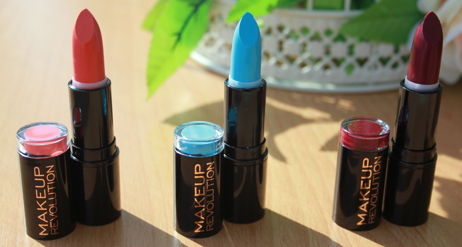 Makeup Revolution lipstick swatches Love Leah