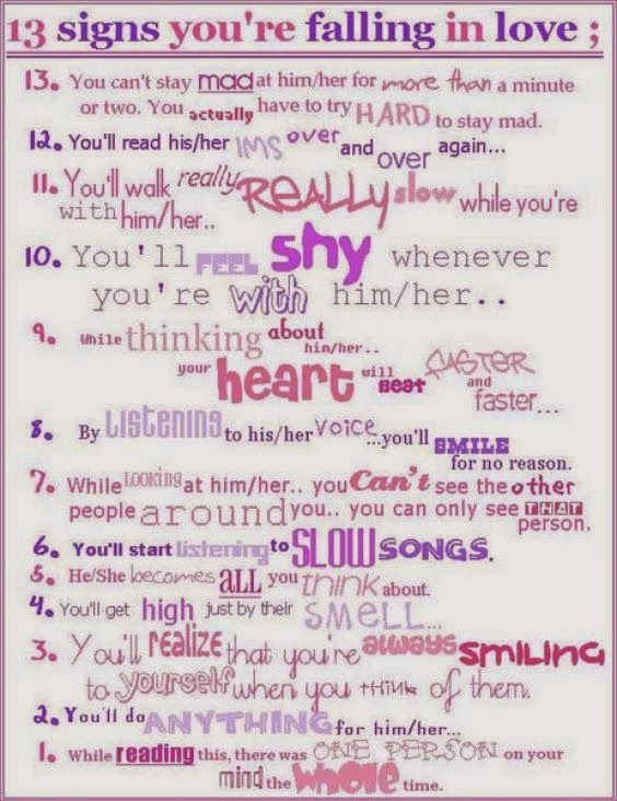 13 Signs of Falling In love Love tips for lovers Love poems Love
