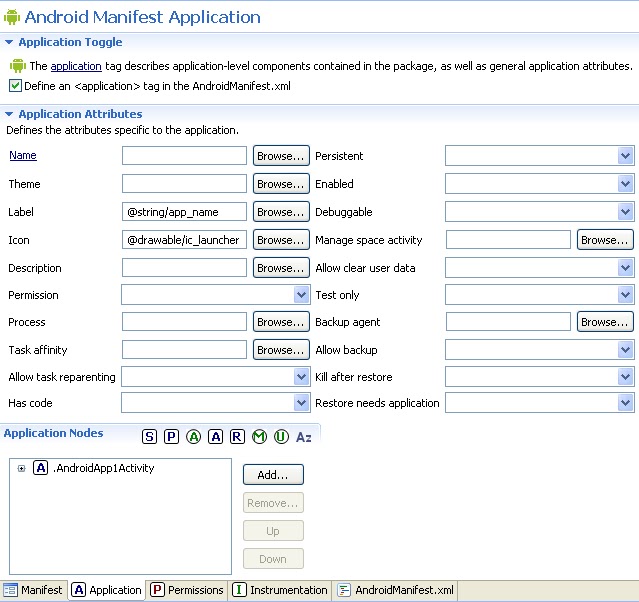 Android_Manifest_Application