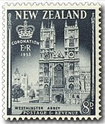Westminster Abbey8d Crown and Royal Sceptre1s 6d Queen Elizabeth ...