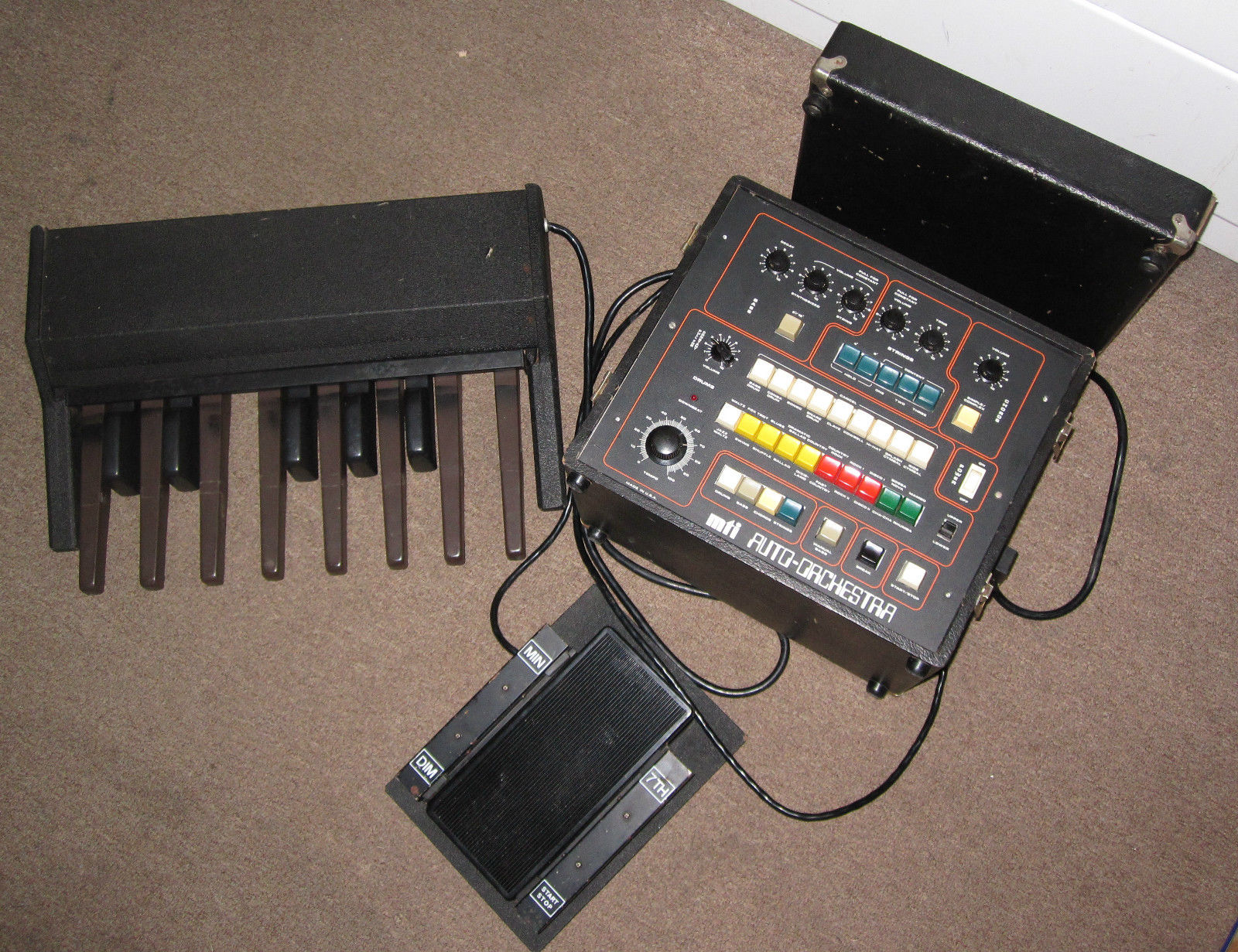 MATRIXSYNTH Vintage MTI Auto Orchestra Drum Machine & Bass Pedals