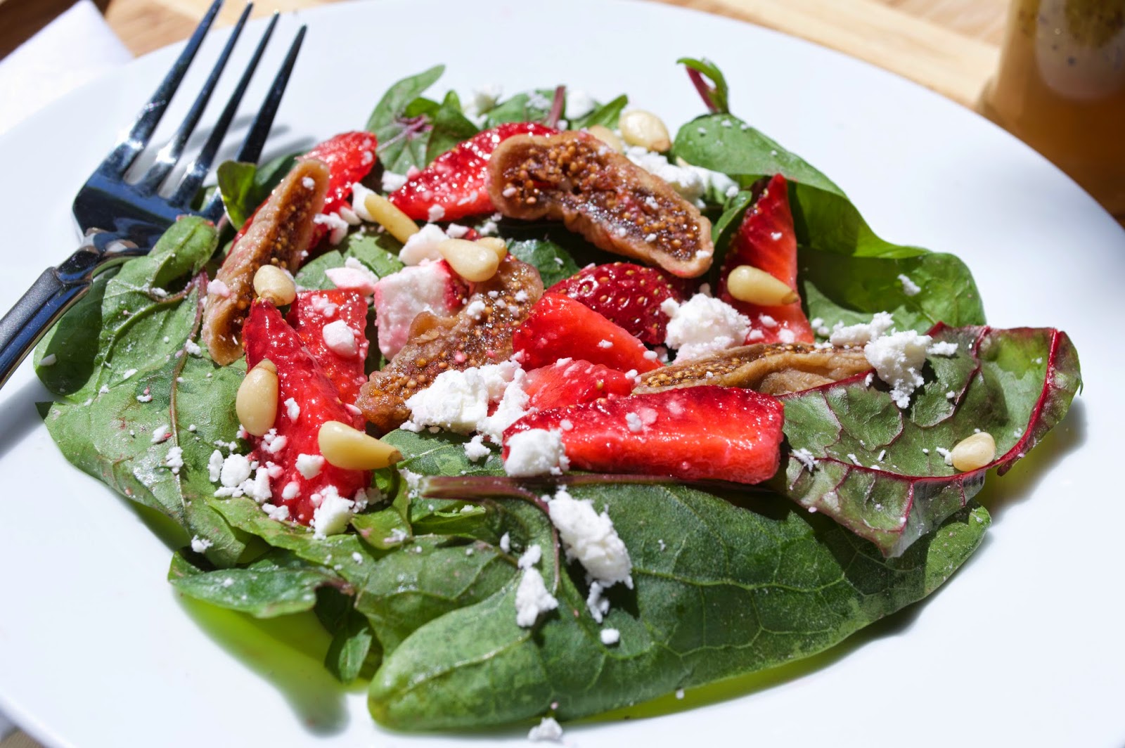 Cooking for Kishore Fig and Feta Spinach Salad