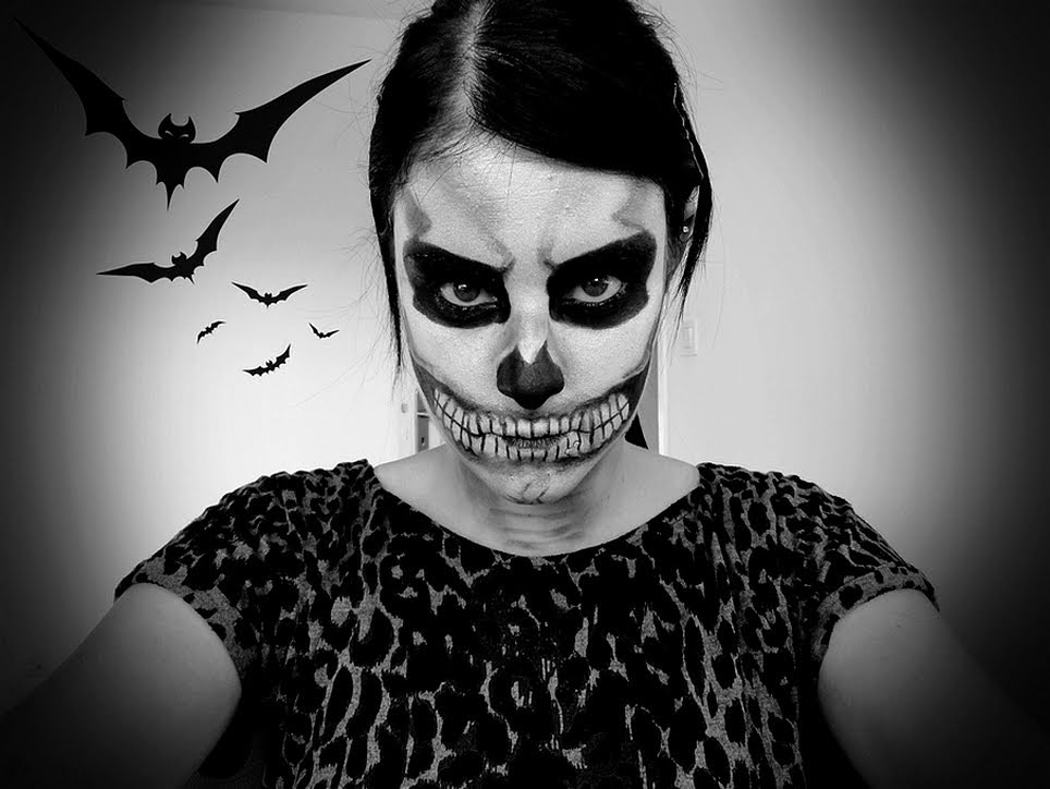 maquillage halloween homme squelette