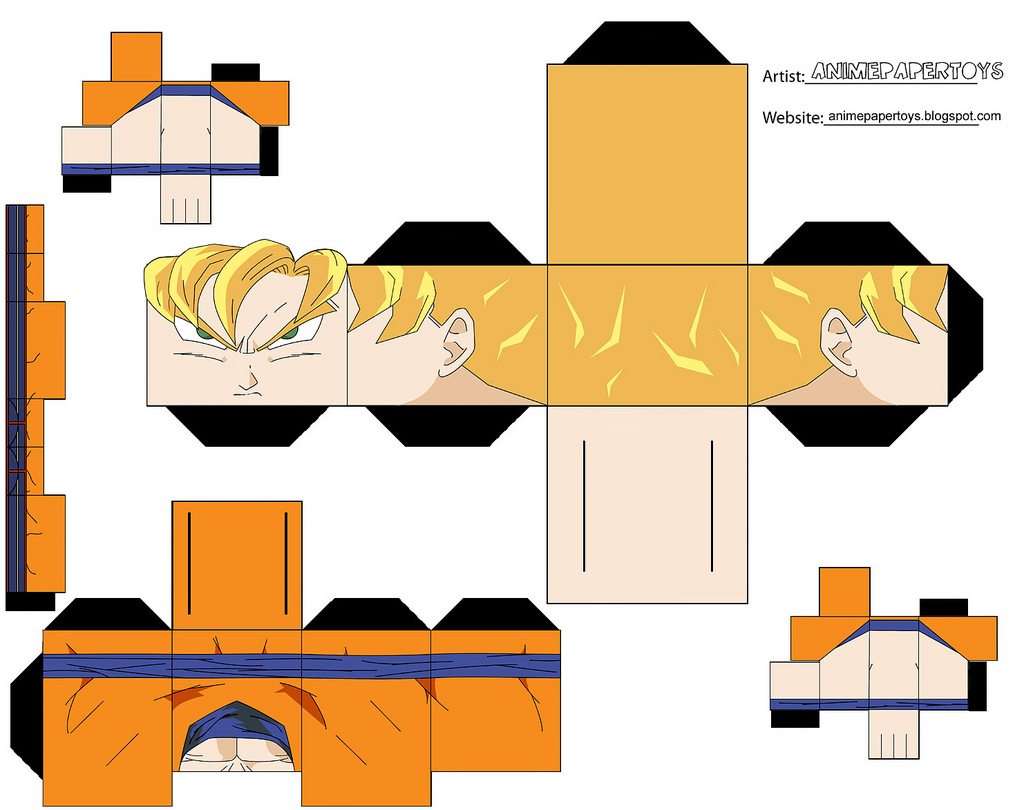 Dragon Ball Fusion 3D Paper Goku