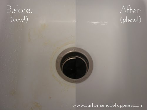Our Homemade Happiness How To Clean A White Sink Without Bleach