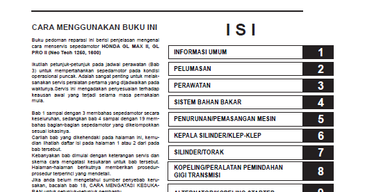Buku Manual Honda ProMax Tech - BUKU MANUAL
