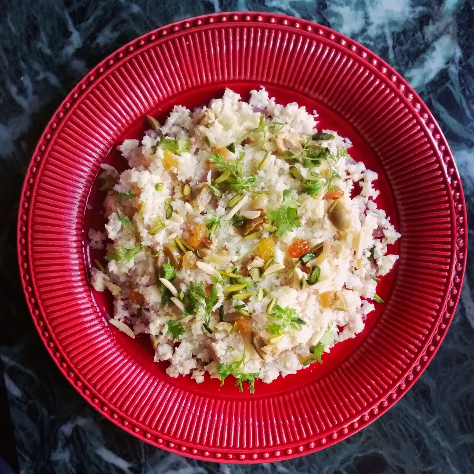 Recipe Cauliflower Couscous. When Couscous went Paleo! Caramel Wings