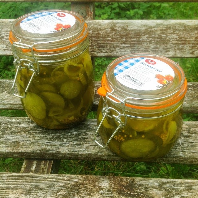 Chez Maximka Cucumbers pickled with mustard seed and turmeric