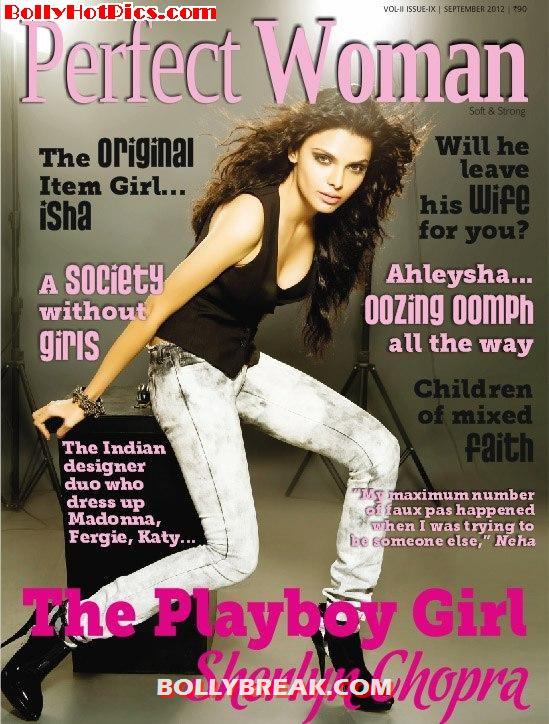 SHERLYN CHOPRA Perfect Woman  cover - SHERLYN CHOPRA Perfect Woman September 2012 Cover Scan - Playboy girl