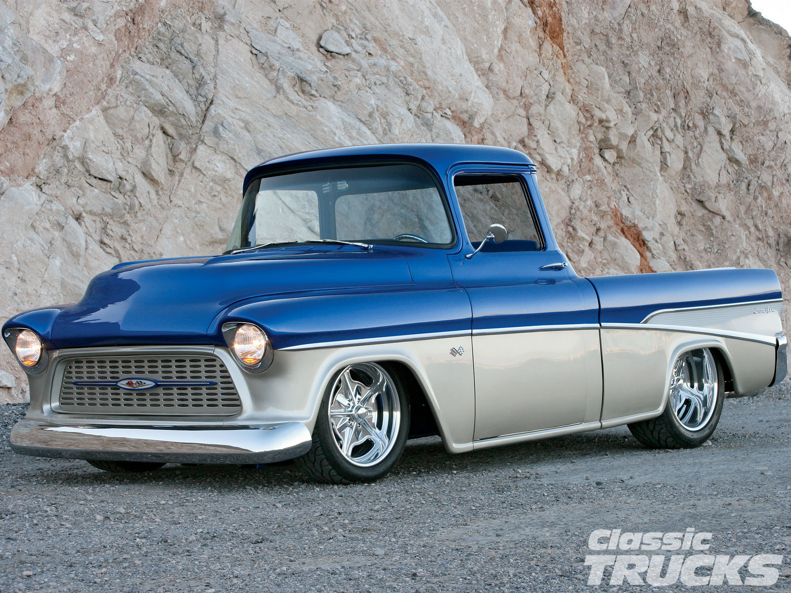 1955 chevrolet cameo pickup hotrod pictures - Hot Rod Cars
