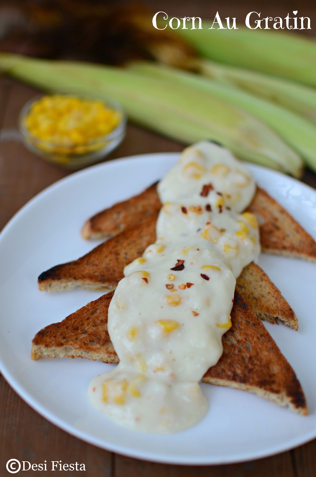 Corn Au Gratin with Toast ( Stove Top Method) |Corn on the Toast Recipe
