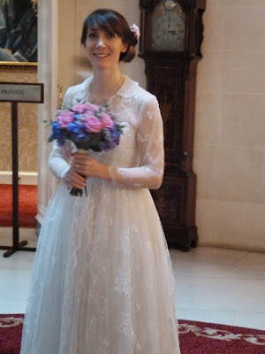 HVB vintage wedding blog, Real Vintage Brides feature - Clare in 1950s lace wedding dress