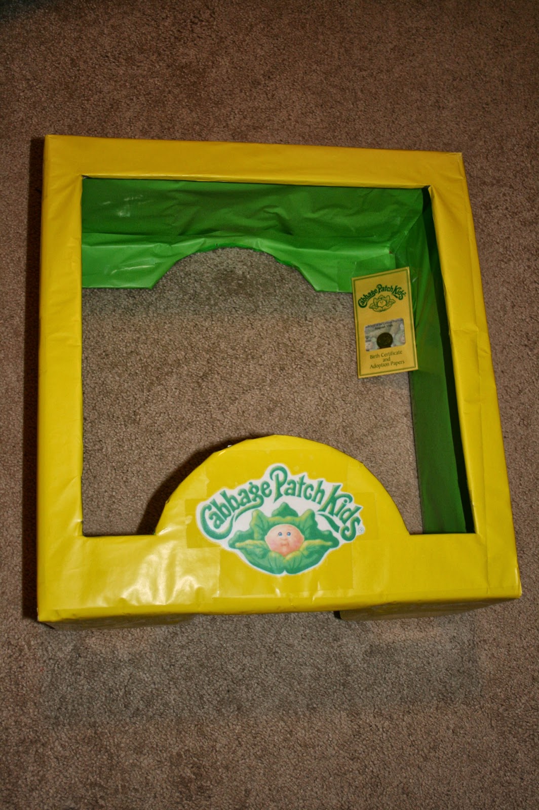 Imperfectly Homemade Mom by Monica Cabbage Patch Box Stroller Costume