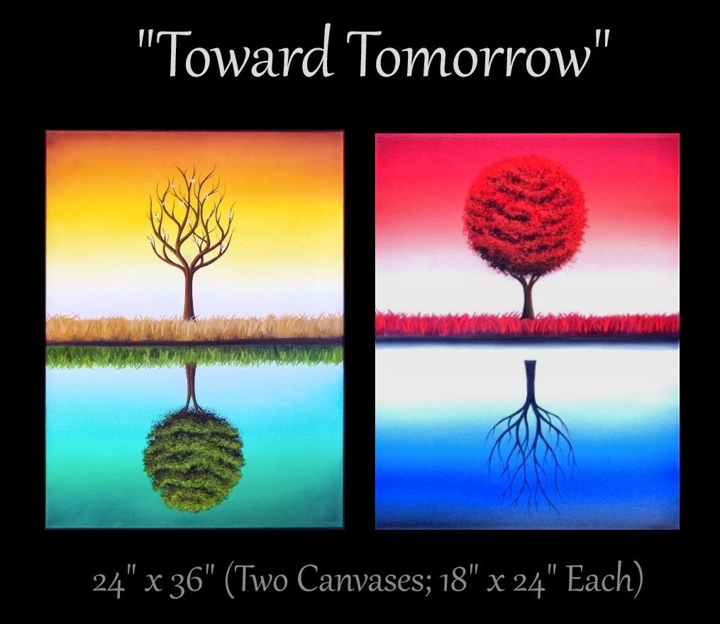 Bing Art by Rachel Bingaman Four Seasons Tree Art, Landscape Painting