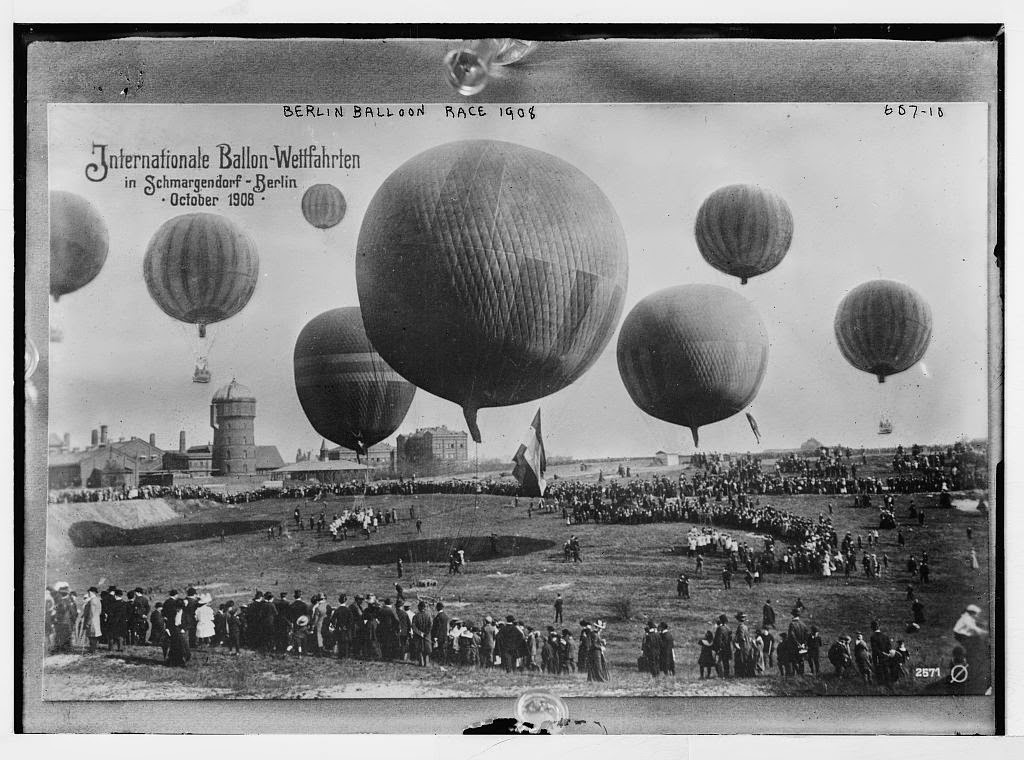 Images Berlin Balloon Race 1908 Vintage Everyday