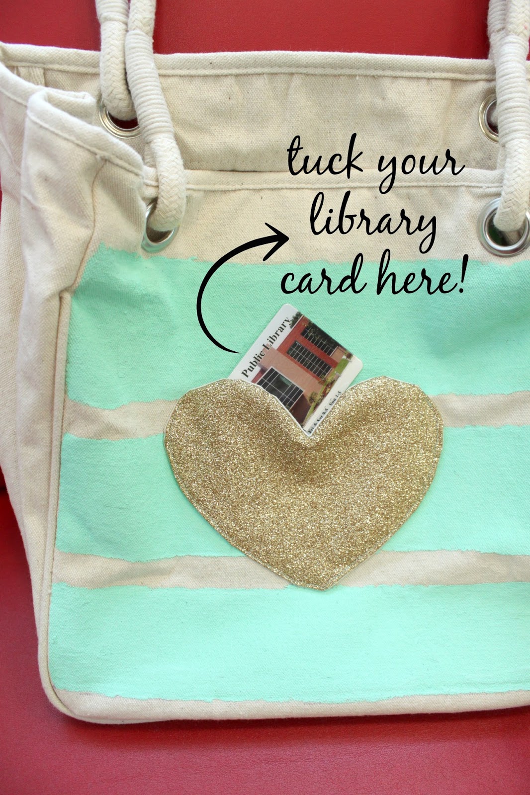 EAT+SLEEP+MAKE DIY Library Tote with Library Card Pocket