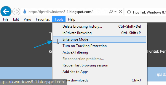 Cara Mengaktifkan Enterprise Mode pada Internet Explorer 11 8