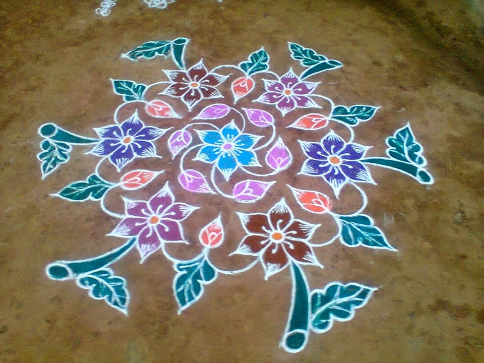 TELUGU WEB WORLD BEAUTIFUL COLOURFUL FLOWERS AND FLOWERS MUGGULU