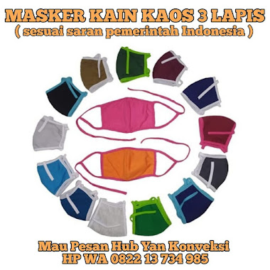 MASKER KAIN KAOS 3 LAPIS