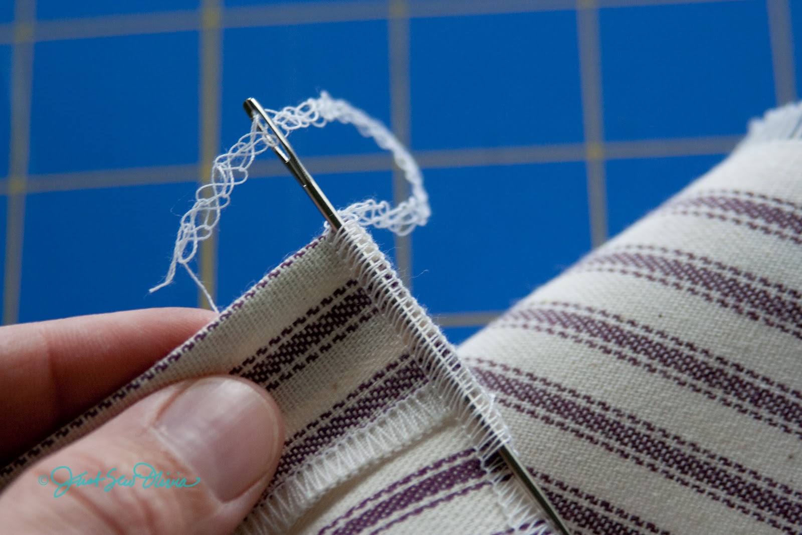 JustSewOlivia Tutorial Fabric Leaders for a Long Arm Quilting Frame