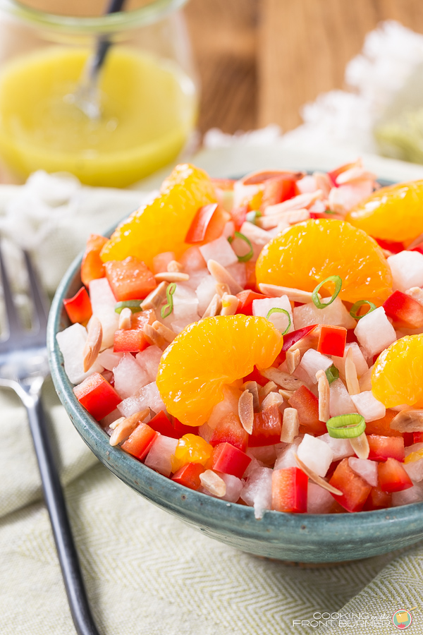 Jicama Salad with Asian Vinaigrette Cooking on the Front Burner