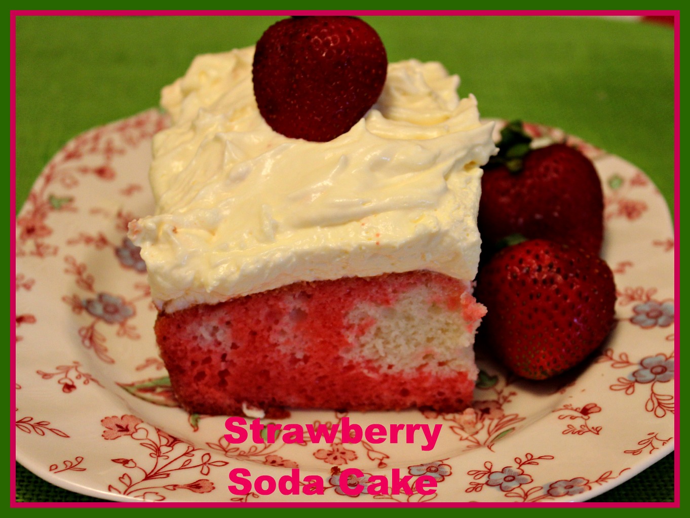 Sweet Tea and Cornbread Strawberry Soda Cake!