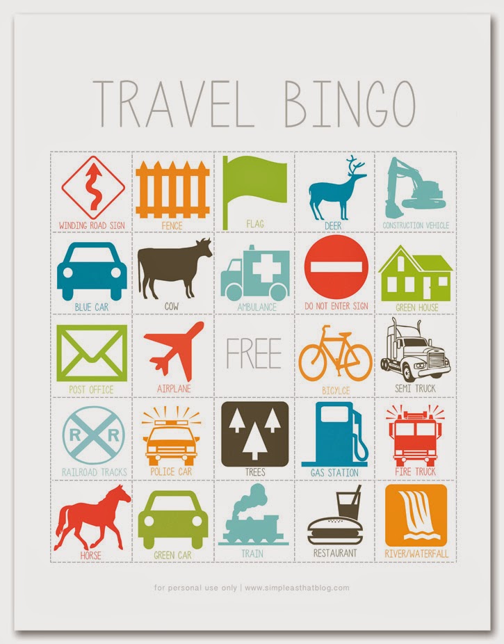 grass stains A kids' travel Bingo game for your next roadtrip