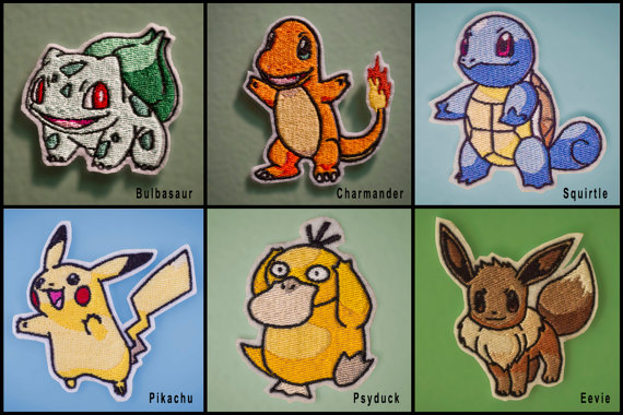 Parches de medallas de Kanto y Pokemon parches de medallas de kanto y pokemon