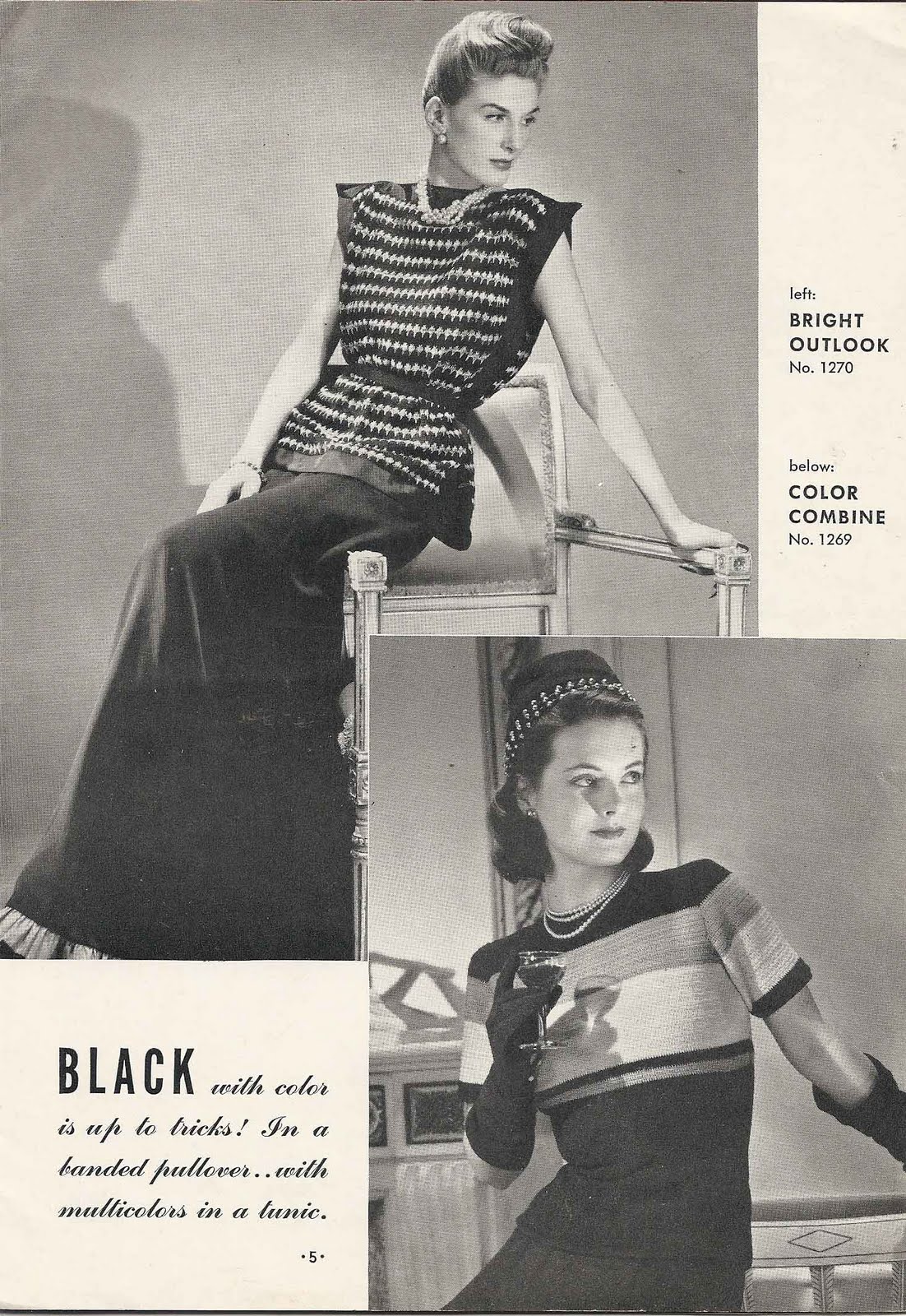 Vintage Knit Crochet Shop Talk Glamour Accessories, Patterns Book 176