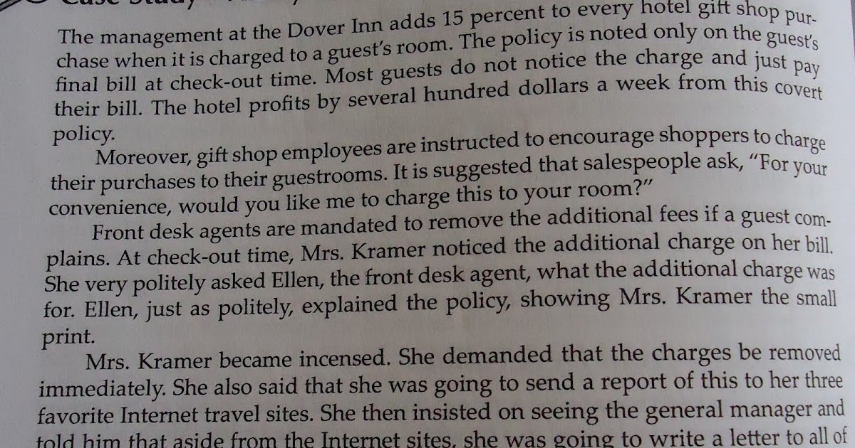 Answer of case study one people management at seaside hotel image