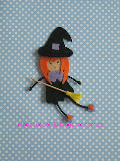 Bruja de fieltro Lili para Halloween bruja-fieltro-halloween