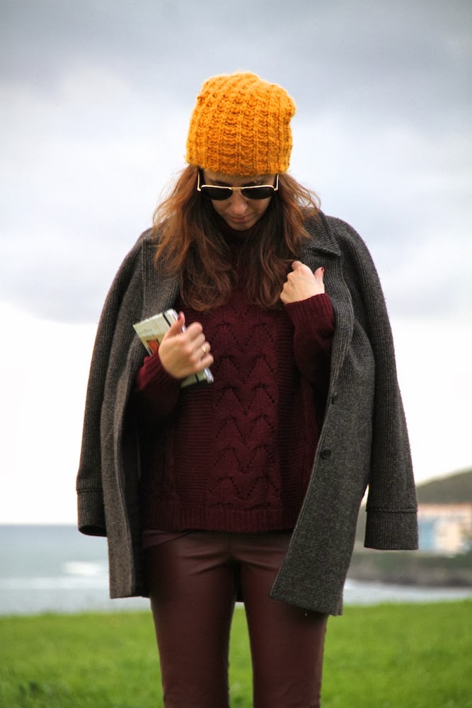 funnel neck jersey coat, descalza looks, hm, knitted, Massimo Dutti