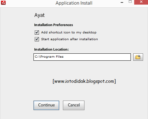 Klik Continue Klik Continue