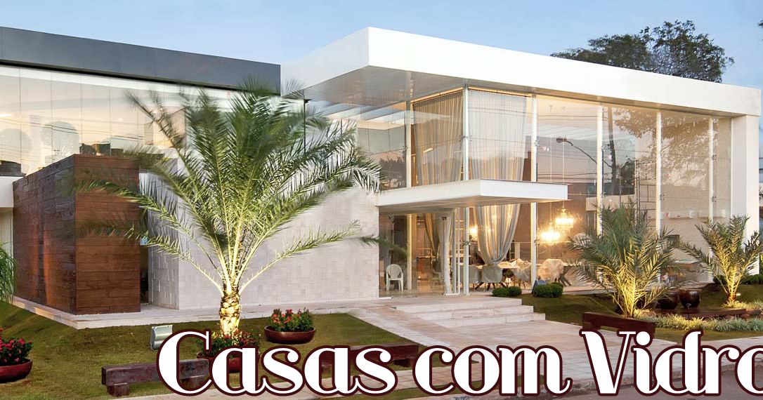 Fachada de casa escura com vidros - Fotos e Modelos - Ideias para Decorar