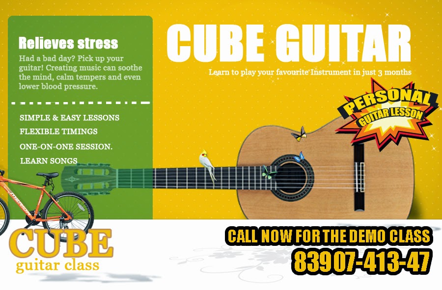 cube guitar lessons flyers