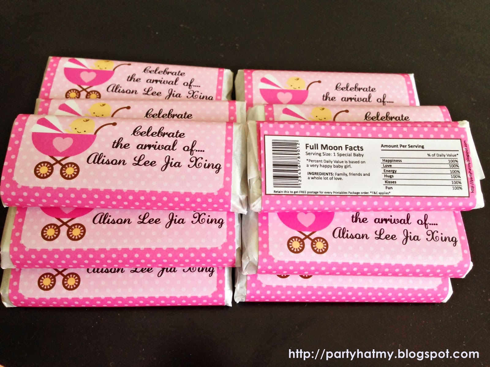 Party Hat Full Moon Chocolate Bar