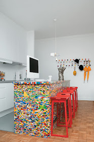 Simon Pillard and Philippe Rossetti’s Lego kitchen island