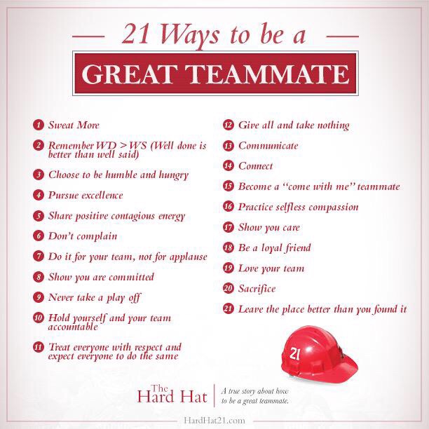 21 Ways to be a Great Teammate