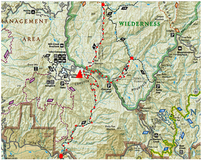 HuntPrep365 Cohutta Trip, Topographically
