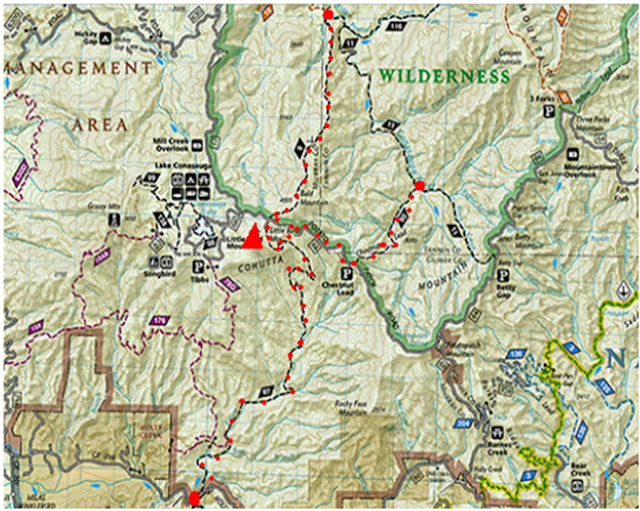 HuntPrep365 Cohutta Trip, Topographically